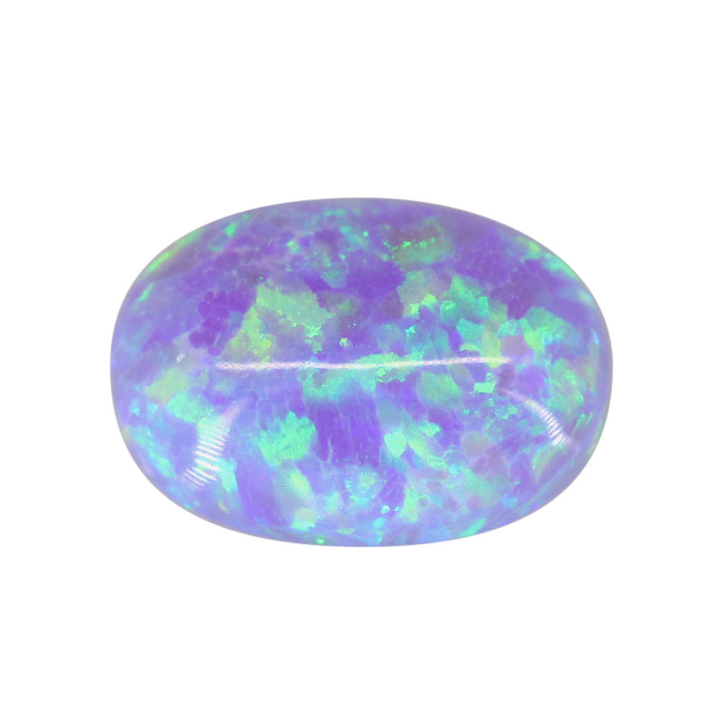 OPAL蛋形合成欧泊石裸石 人造澳宝椭圆形戒面镶嵌OP40