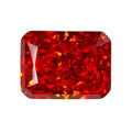 9A长方倒角冰花切帕德玛锆石高碳钻 小八角形CZ裸石红色