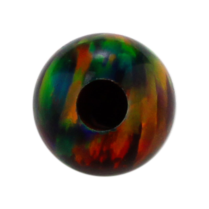 半孔球形OPAL仿欧泊石宝石裸石 圆珠人造合成澳宝OP34