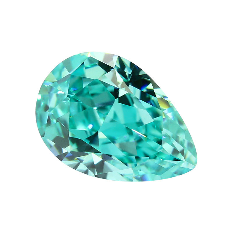 9A梨形冰花切帕拉伊巴色高碳钻 水滴形锆石CZ裸石戒面批