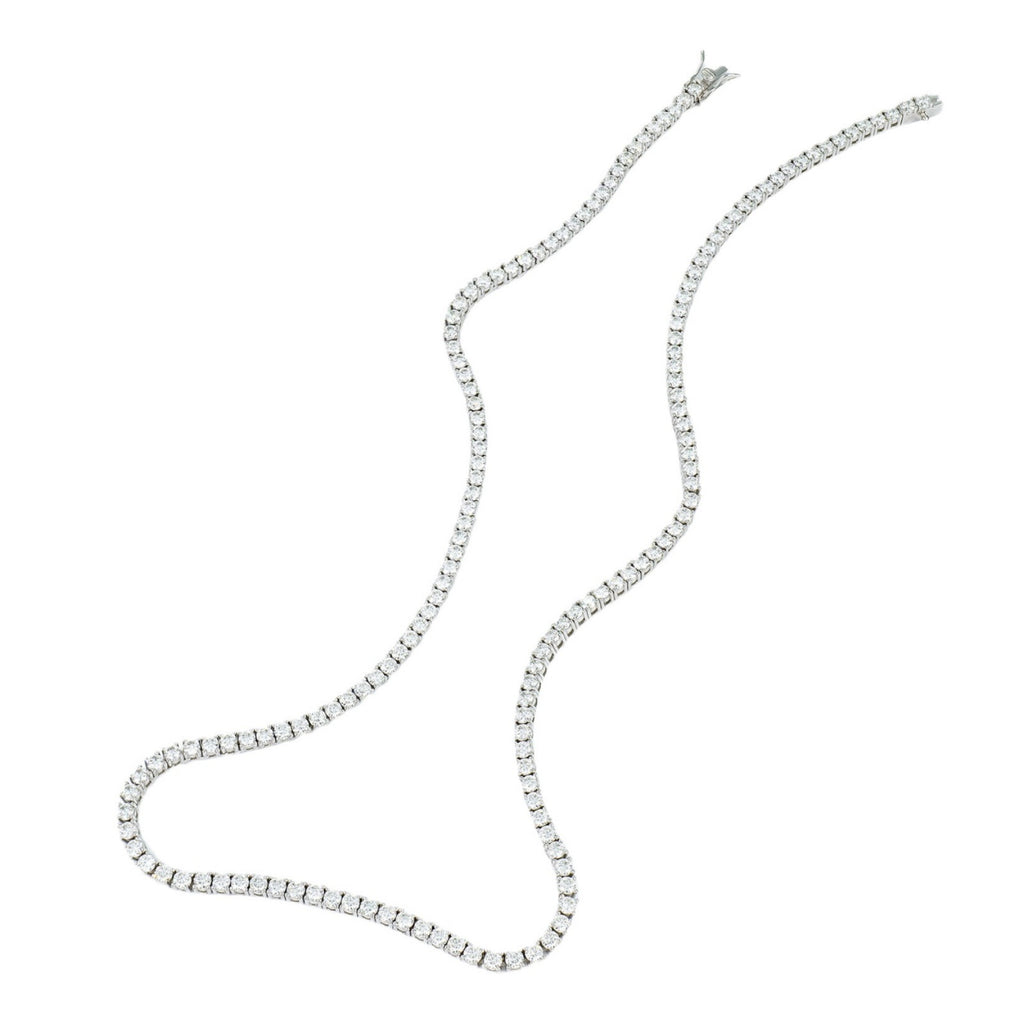 银网球项链女款莫桑石网球链简约高级感首饰项饰品女