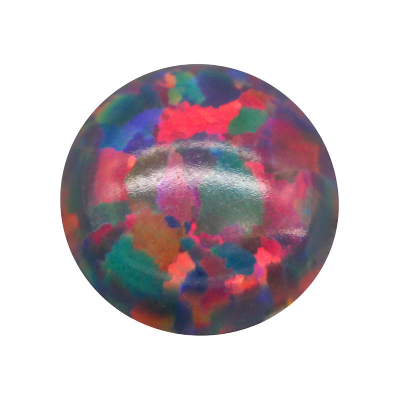 圆形平底仿欧泊石宝石OPAL裸石 人造合成澳宝#13-2镶嵌