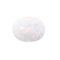 蛋形合成欧泊石OPAL裸石人造澳宝白色椭圆形平底OP18
