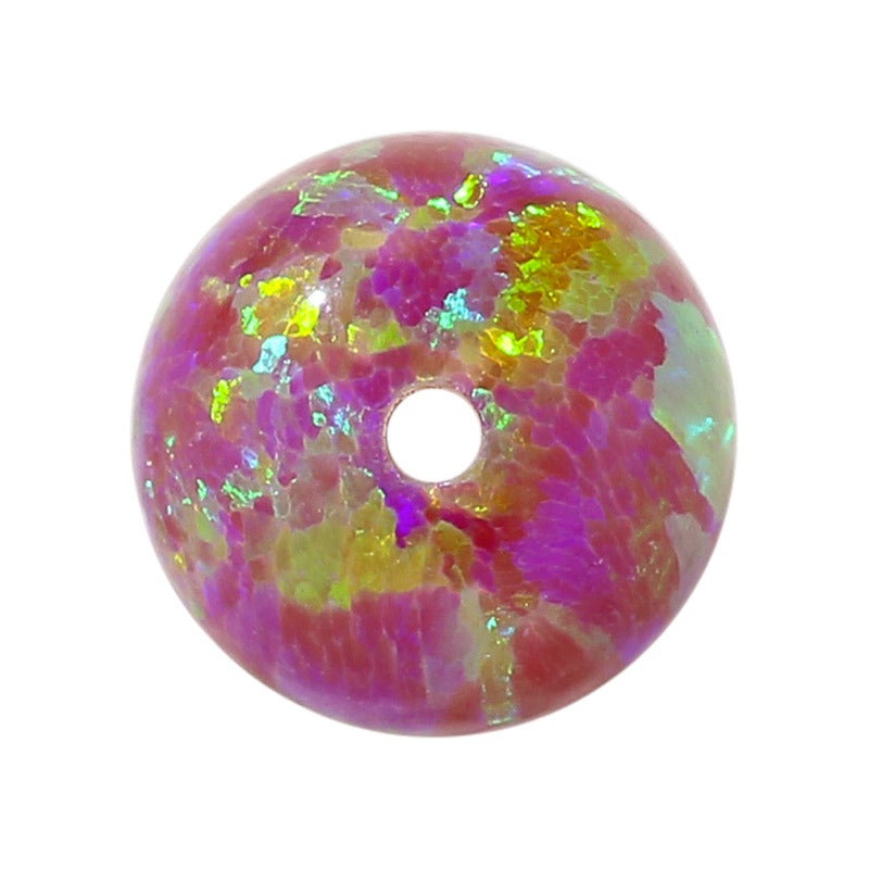 全孔球形OPAL仿欧泊石宝石裸石 人造合成澳宝圆珠子OP44