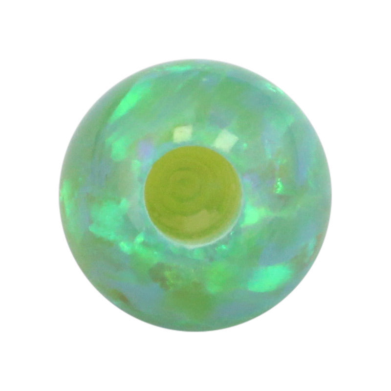 半孔球形OPAL仿欧泊石 耳钉舌钉裸石合成圆珠澳宝OP11