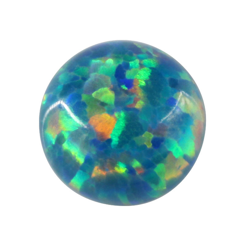 圆形平底OPAL仿欧泊石宝石裸石 人造合成澳宝绿色OP02