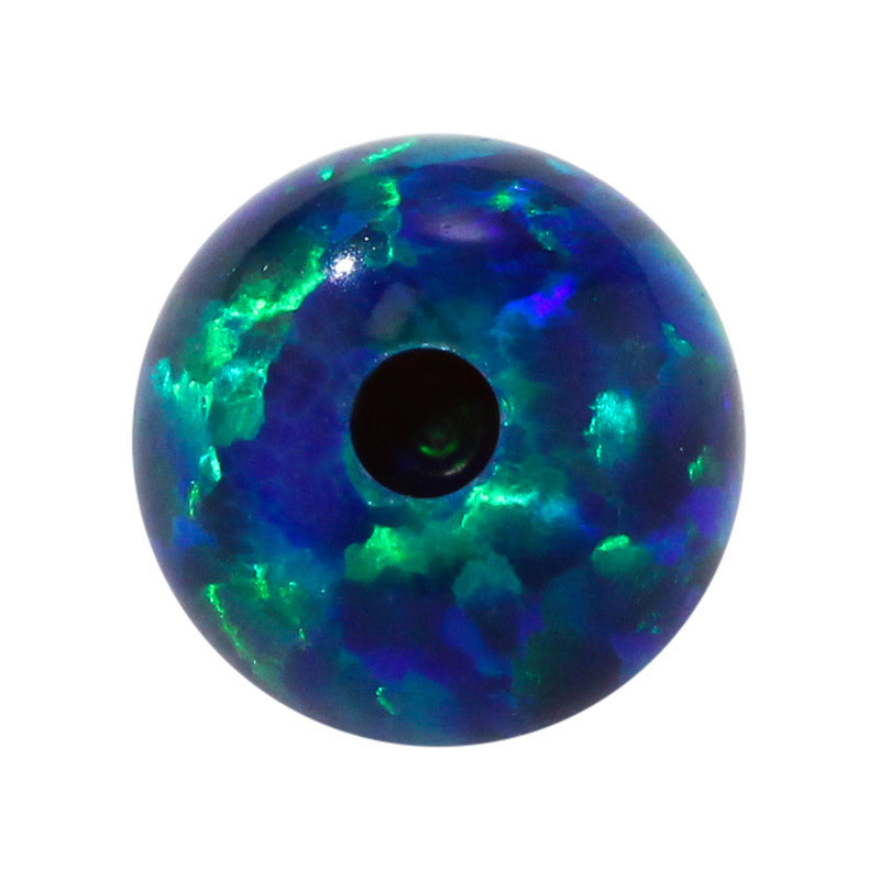 半孔球形OPAL仿欧泊石宝石裸石 人造合成圆珠澳宝OP13