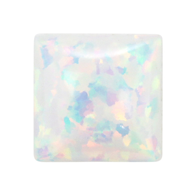 正方直角平底人造合成OPAL仿欧泊石 澳宝欧珀OP17白色