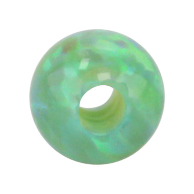 全孔球形OPAL仿欧泊石宝石裸石 合成圆珠子澳宝绿色OP11