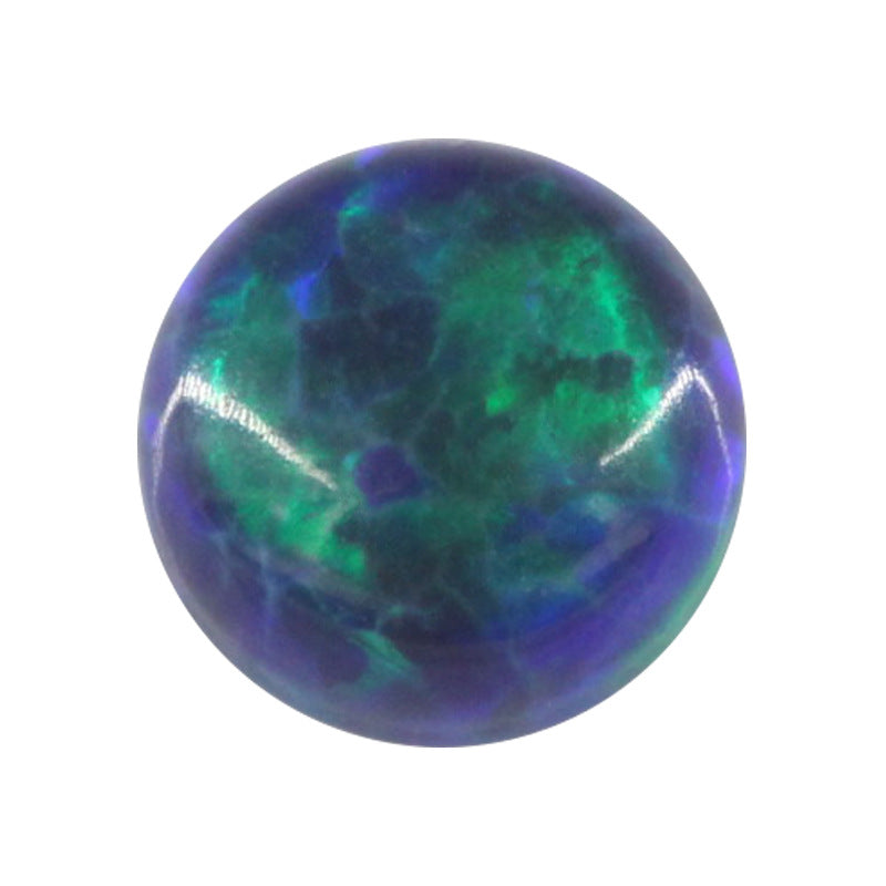 圆形平底绿色OPAL仿欧泊石绿宝石裸石 人造合成澳宝OP13