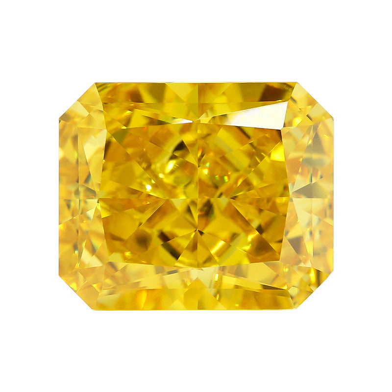 9A长方倒角冰花切金黄色高碳钻