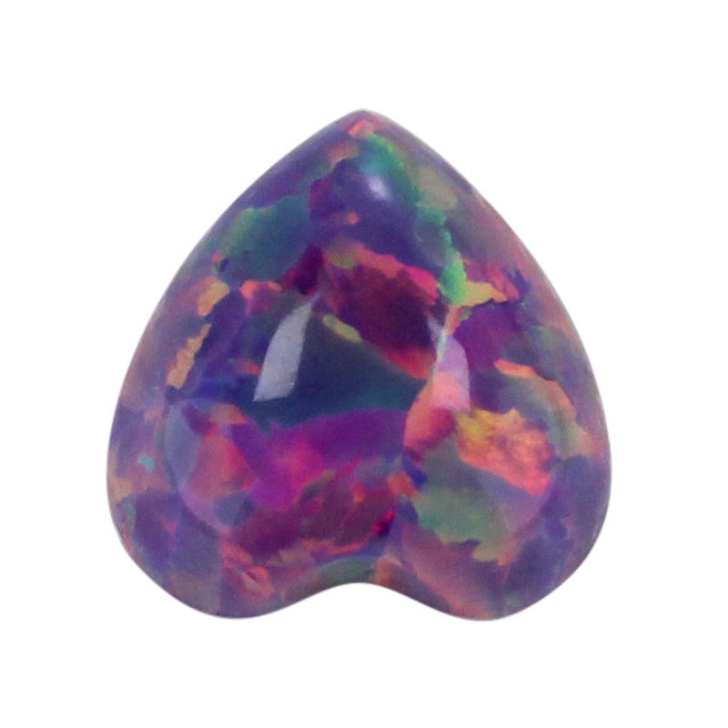 桃心形合成澳宝欧泊石裸石 人造OPAL蛋白石心形戒面OP38