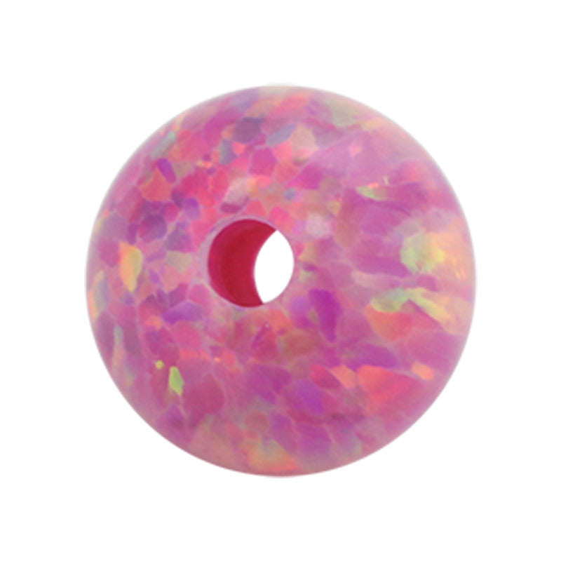 全孔圆珠OPAL仿欧泊石裸石 球形合成蛋白石澳宝珠子OP22