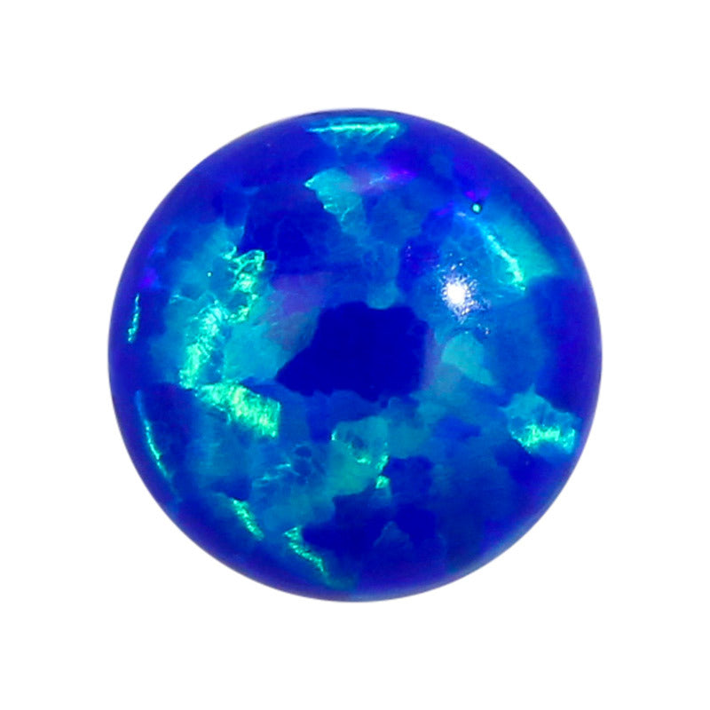 圆形平底人造澳宝仿欧泊石 OPAL合成宝石裸石镶戒面OP50