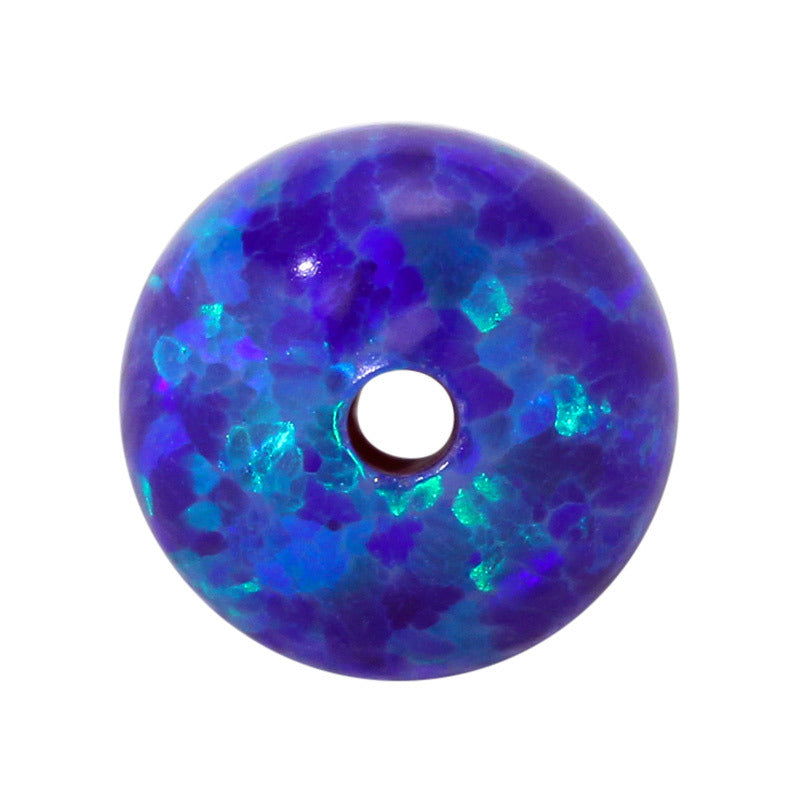 全孔球形OPAL仿欧泊石宝石裸石 人造合成圆珠蓝澳宝OP51