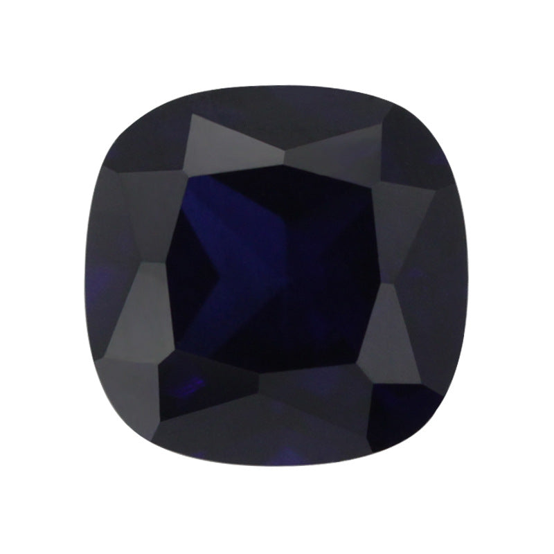 肥正方形35#蓝刚玉裸石 枕形垫形人工钻合成蓝宝石批发