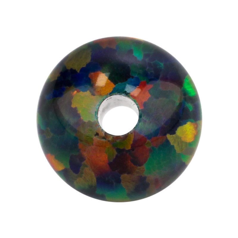 全孔球形OPAL仿欧泊石宝石裸石 圆珠吊坠合成澳宝OP32