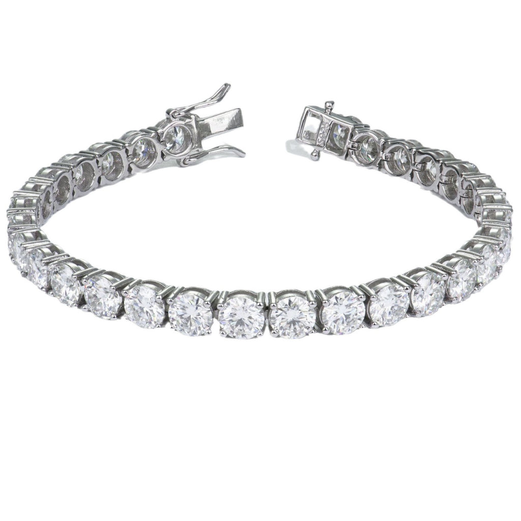 6mm【精工高品】S925纯银网球手链男粗小众设计高级感莫桑石手链