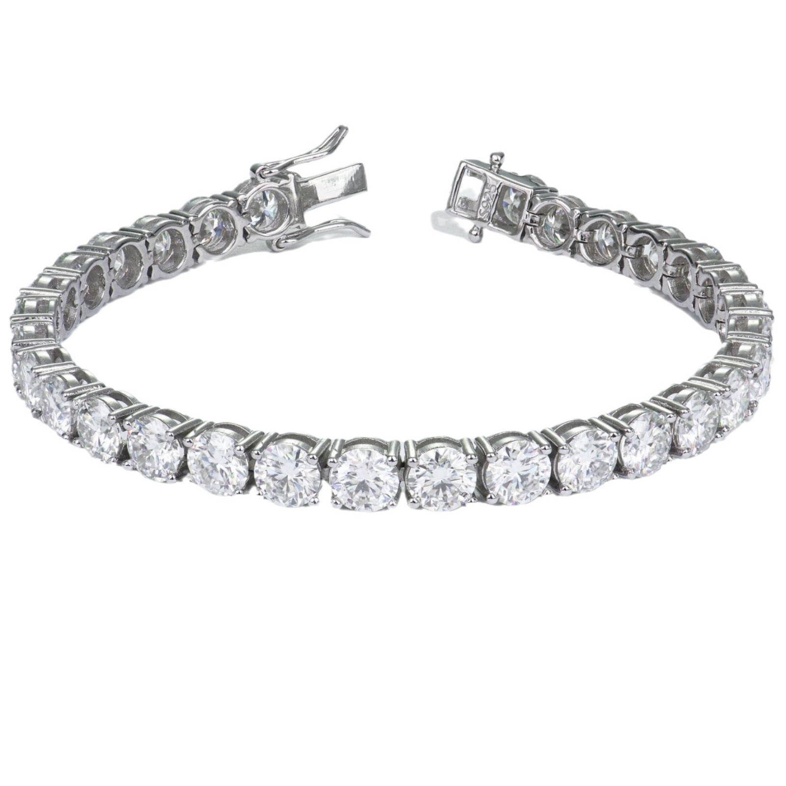 6mm【精工高品】S925纯银网球手链男粗小众设计高级感莫桑石手链