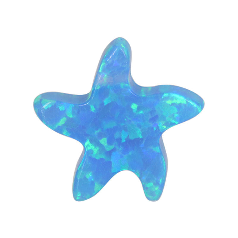 合成澳宝欧泊石OPAL海星 单孔素面平底裸石戒面项链#T-1