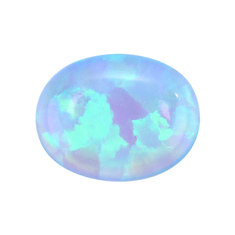 蛋形合成欧泊石OPAL裸石戒面人造澳宝椭圆形平底FI13