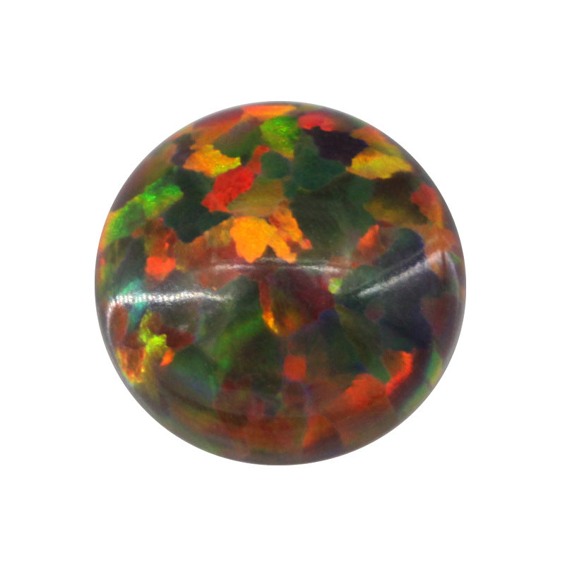 圆形平底人造澳宝仿欧泊石 OPAL合成宝石裸石欧珀OP15