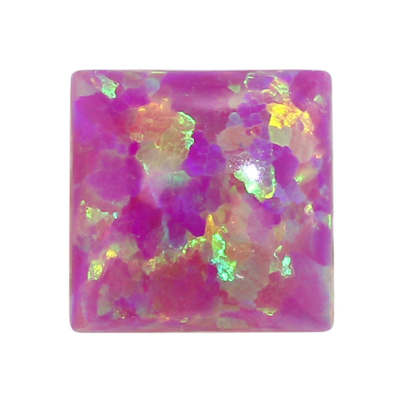 正方直角平底人造合成澳宝欧珀 粉紫色OPAL仿欧泊石OP09