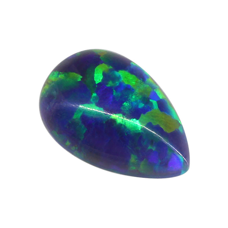 梨形合成欧泊石OPAL裸石戒面 人造澳宝水滴形平底钻OP13