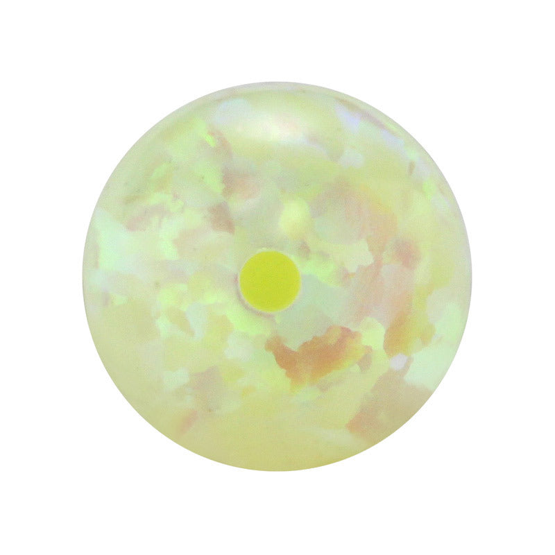 半孔球形OPAL蛋白石裸石 合成澳宝耳钉舌钉圆珠裸珠OP12