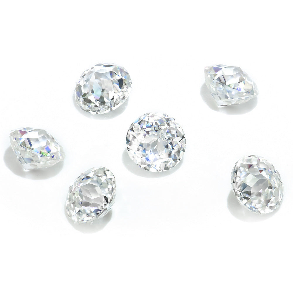 特殊花式切工DEF色VVS裸石戒面主石高端钻石代镶嵌将军切莫桑石