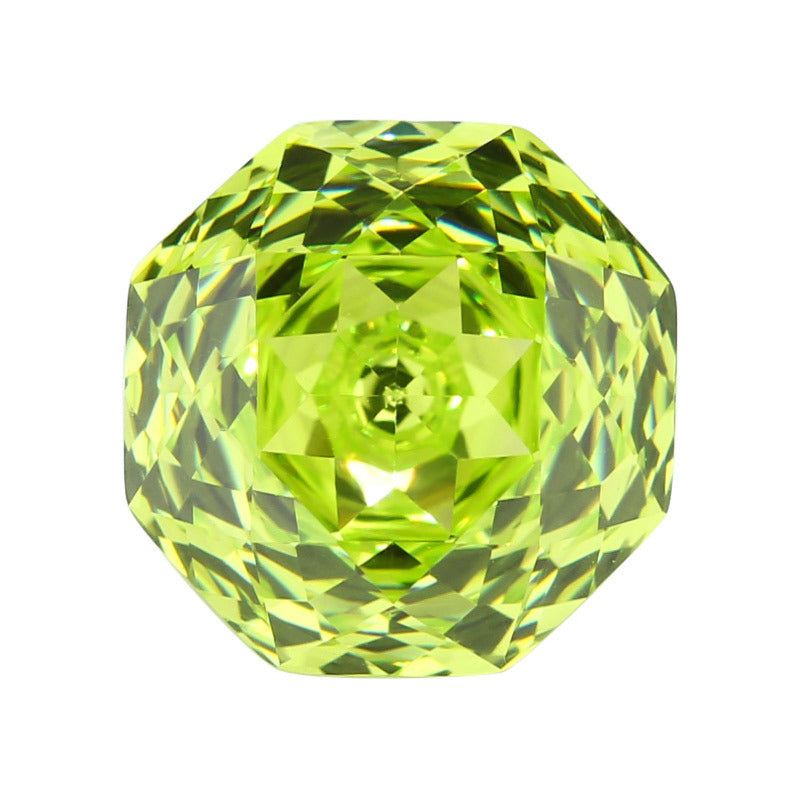 千禧玫瑰切果绿色高碳钻 美甲钻八边形直播首饰戒指配饰