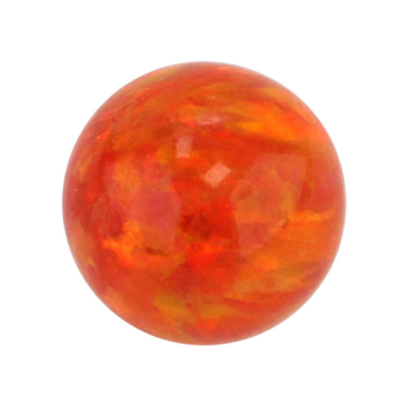 球形OPAL仿欧泊石宝石裸石 人造合成圆珠橙澳宝珠子OP31