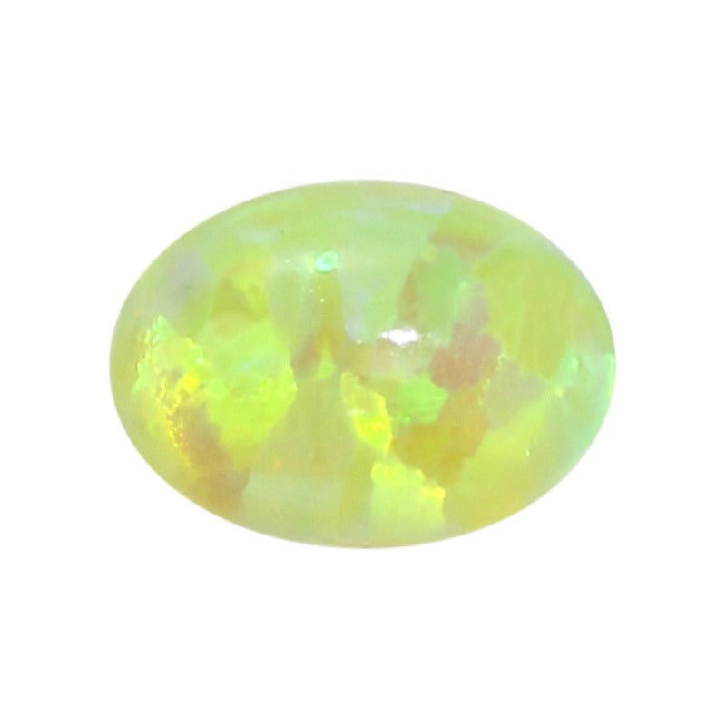 蛋形合成欧泊石OPAL裸石戒面人造澳宝椭圆形平底#51