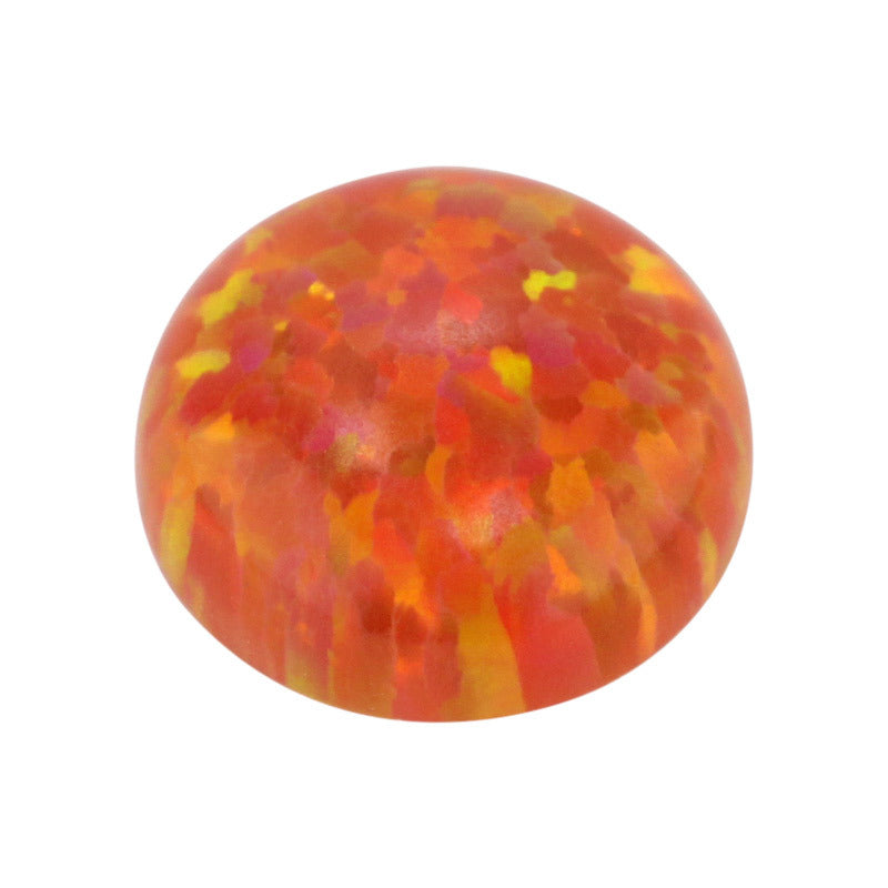 圆形OPAL仿欧泊石宝石裸石 人造合成平底澳宝OP30橙色