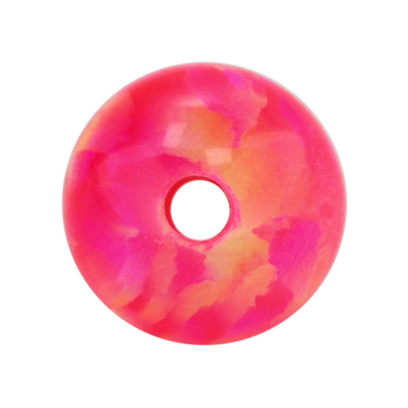 全孔球形OPAL仿欧泊石宝石裸石 圆珠人造合成澳宝OP43