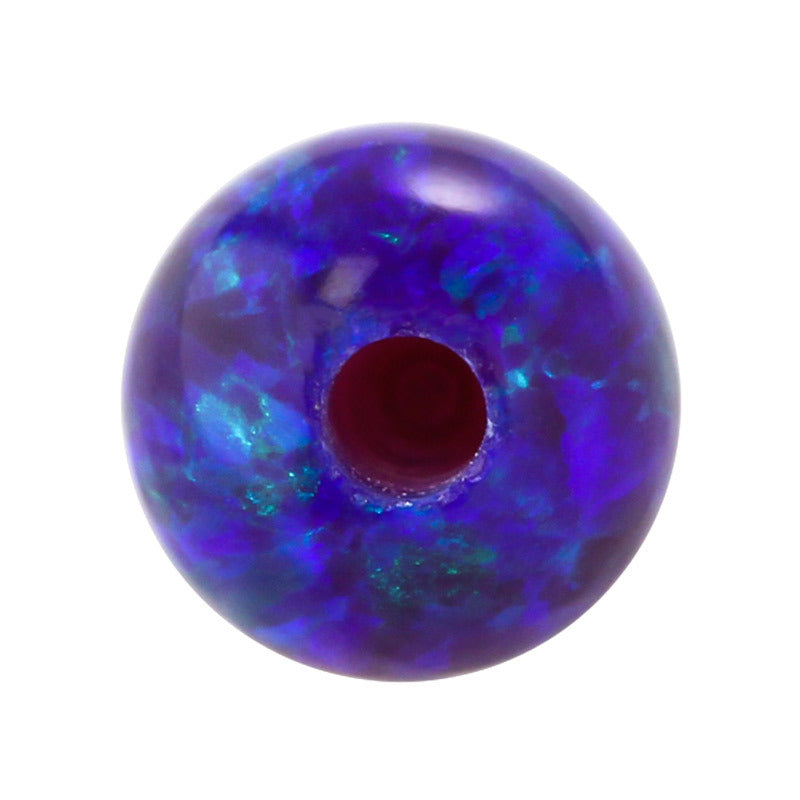 半孔球形OPAL仿欧泊石宝石裸石 人造合成澳宝蛋白石OP52