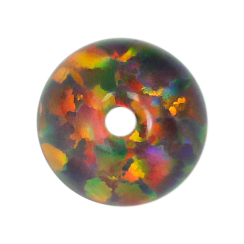 全孔球形OPAL仿欧泊石宝石裸石 人造圆珠澳宝珠子OP15