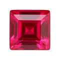 正方形直角车平5#红刚玉戒面裸石 人造合成Ruby红宝石
