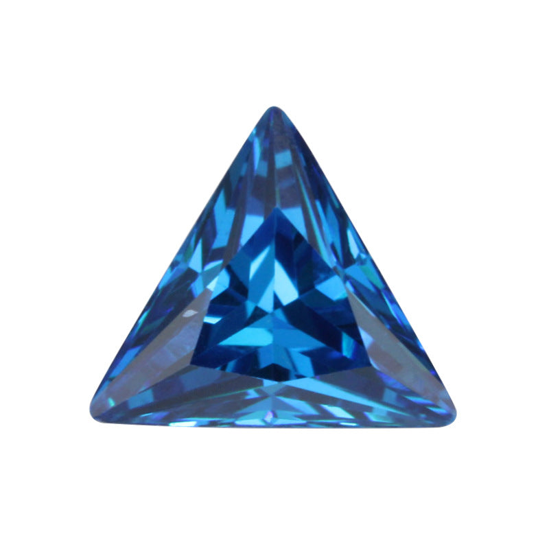 三角形直角深蓝海蓝锆石裸石批发 深海兰锆人造CZ蓝宝石