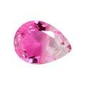 横穿孔梨形合成西瓜碧玺玻璃裸石 水滴形渐变色单孔BX08