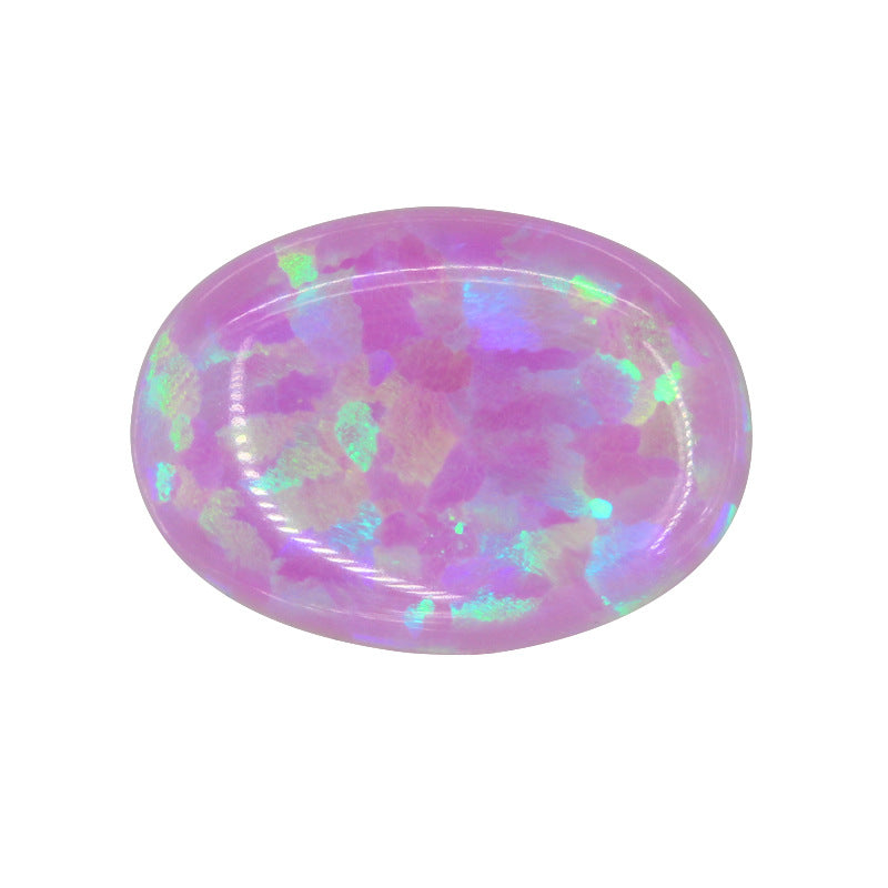 蛋形合成欧泊石OPAL裸石戒面人造澳宝椭圆形平底OP10