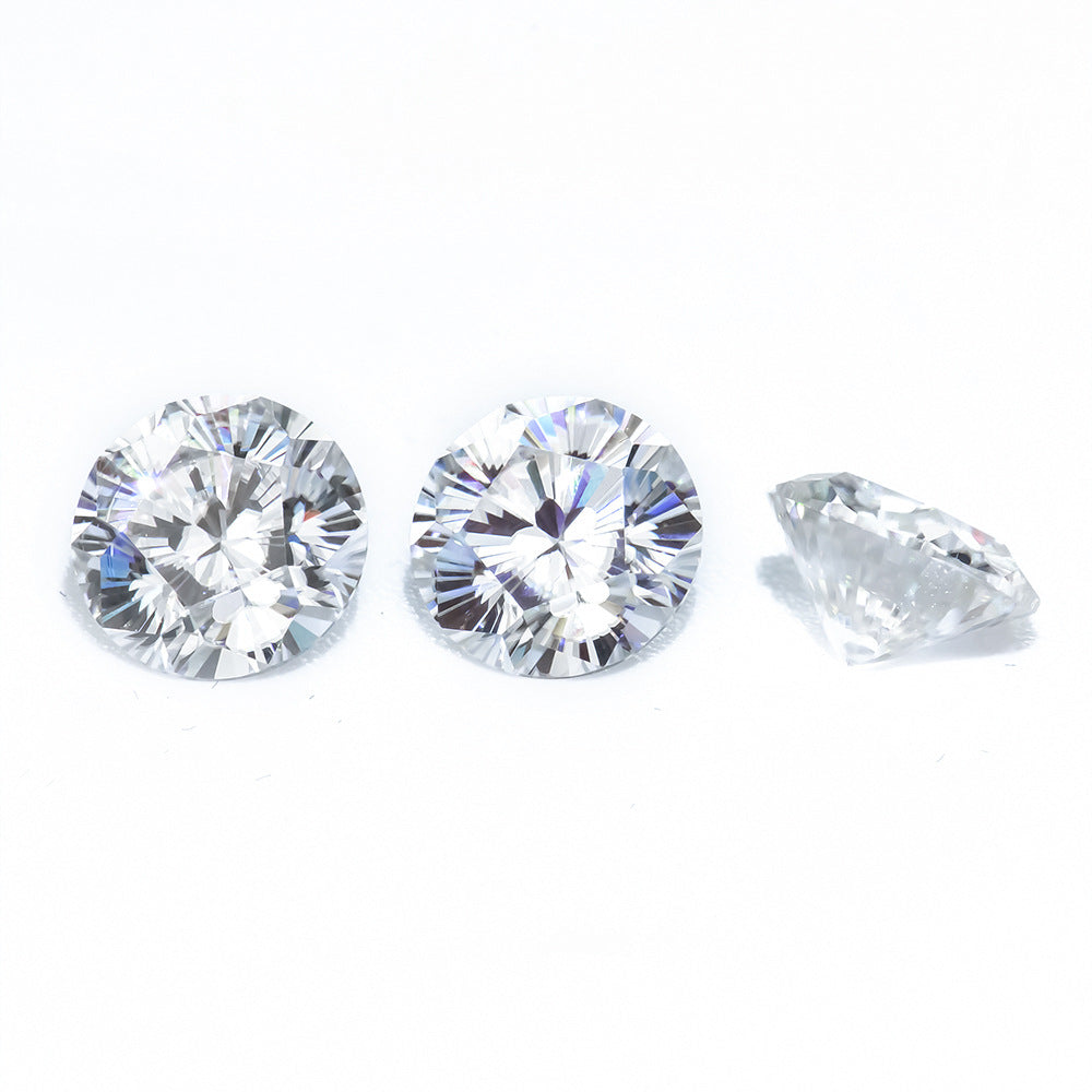 DEF色1-3克拉超白莫桑樱花切工厂货源批发合成碳硅石首饰镶嵌主石