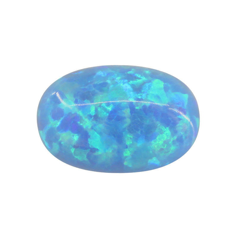 蛋形合成欧泊石OPAL裸石戒面人造澳宝椭圆形平底#T-1