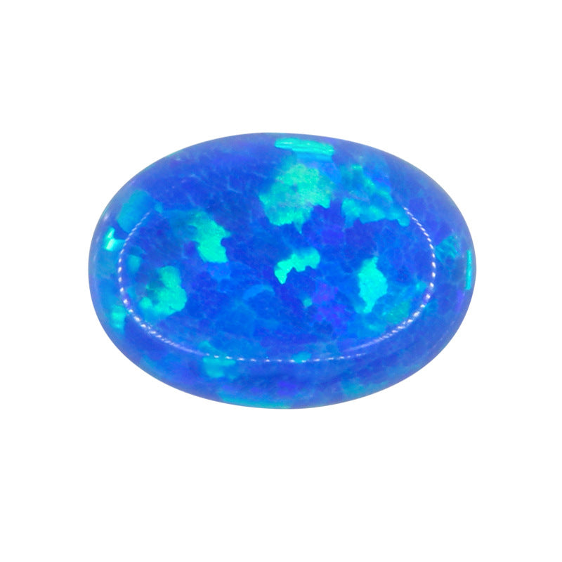 OPAL蛋形合成欧泊石裸石 戒面人造澳宝椭圆形平底OP05