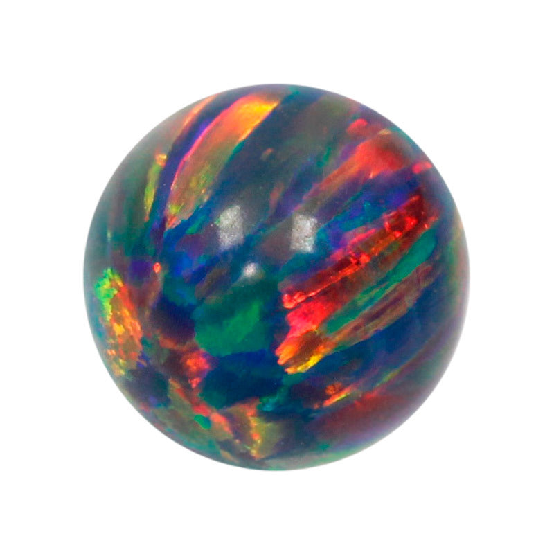球形OPAL仿欧泊石宝石裸石 人造合成圆珠澳宝戒面#13-1