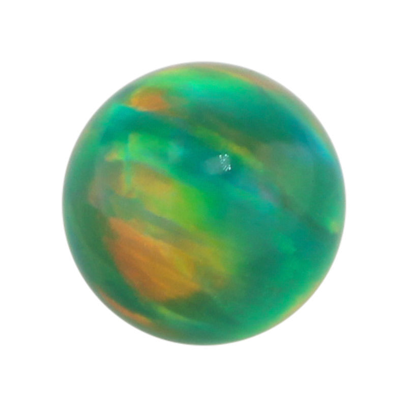 球形OPAL仿欧泊石宝石裸石 人造绿色圆珠澳宝圆珠子OP21