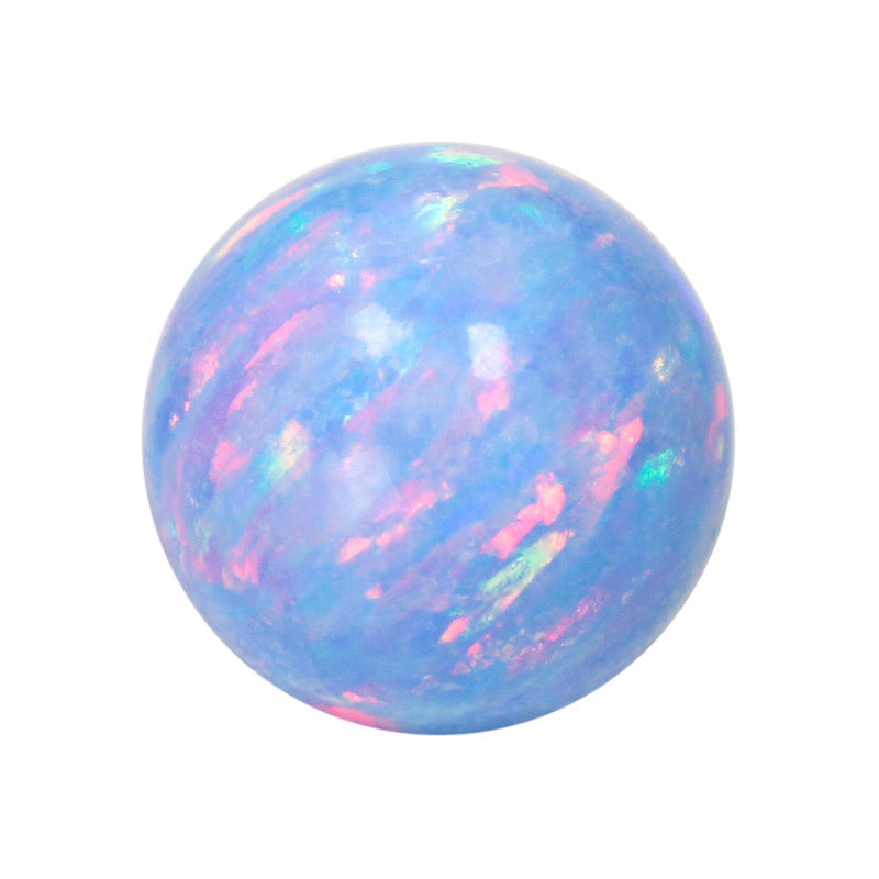 圆珠OPAL仿欧泊石宝石裸石 人造合成澳宝吊坠可打孔OP26