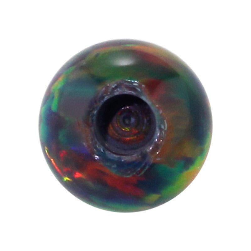 半孔球形合成仿欧泊石圆珠裸石 耳钉唇钉舌钉欧美#13-1