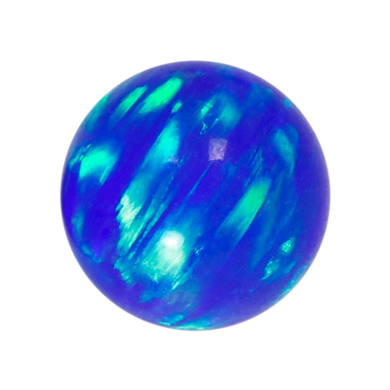 球形OPAL仿欧泊石宝石裸石 圆珠人造合成澳宝珠子#5G2