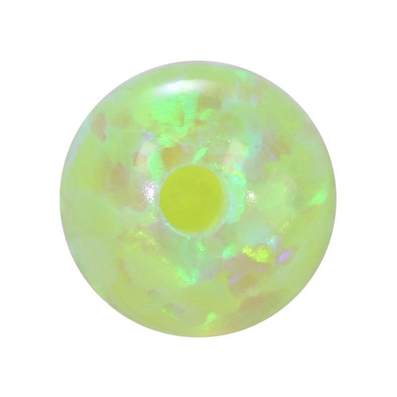 半孔圆珠OPAL仿欧泊石宝石裸石 球形合成蛋白石澳宝#51